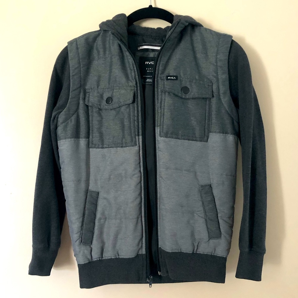 Boys RVCA hooded jacket size 8